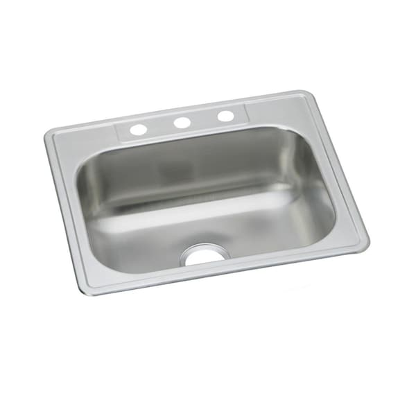 Dayton Stainless Steel 25 X 22 X 8-1/16 Single Bowl Top Mount Sink